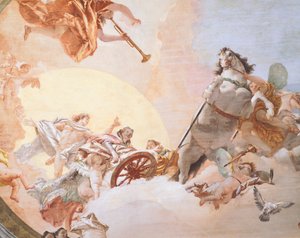 Giambattista Tiepolo (1696-1770), fresk, detay, Düğün Alegori Odası Tavanı, Ca 