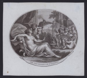 İtalyan kemancı, besteci ve opera impresario Felice de Giardini için avantaj bileti by Giovanni Battista (after) Cipriani