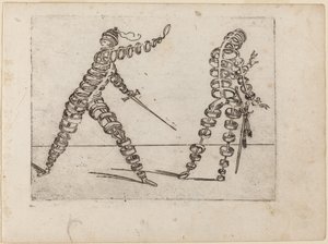 "Bizzarie di çeşitli Figürler"den by Giovanni Battista Bracelli