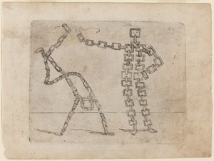 "Bizzarie di çeşitli Figürler"den by Giovanni Battista Bracelli