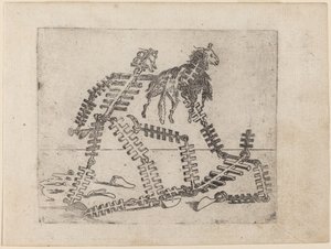 "Bizzarie di çeşitli Figürler"den by Giovanni Battista Bracelli