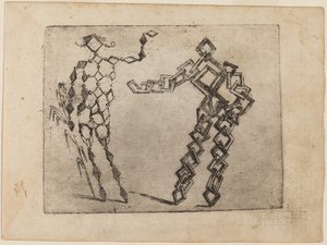 "Bizzarie di çeşitli Figürler"den by Giovanni Battista Bracelli