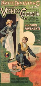 Ratti Ernesto and Co. Boya mağazaları için reklam afişi, İtalya by Giovanni Battista Carpanetto