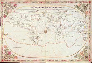 Ek Ms 11765: Dünya haritası by Giovanni Battista Cavallini
