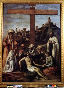 Çarmıhta ""Biriktirme"" Yazısı ""INRI"". Giovanni Battista Cima da Conegliano