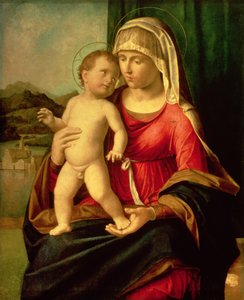 Madonna ve Çocuk (tuval üzerine yağlı boya) by Giovanni Battista Cima da Conegliano