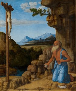 Vahşi Doğada Aziz Jerome, c. 15001505. by Giovanni Battista Cima da Conegliano