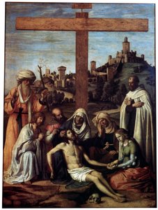 Bir Karmelit Keşiş ile Mesih Üzerine Ağıt, c1510. by Giovanni Battista Cima da Conegliano