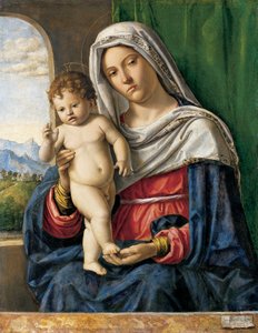 Bakire ve Çocuk, c.1500-4 (kavak üzerine yağlıboya) by Giovanni Battista Cima da Conegliano