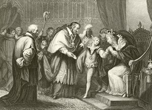 Edward, Duke of York parting with his mother  by Giovanni Battista Cipriani