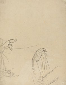 İki Putti ve Dökümlü Bir Kol Çalışması [verso] by Giovanni Battista Cipriani