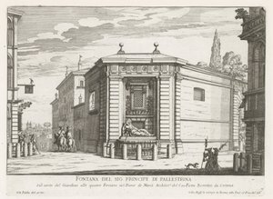 Dianafontein van de Quattro Fontane te Roma Bey Çeşmesi Principe di Pallestrina (nesne üzerindeki başlık) Roma Çeşmeleri (dizi adı) Fonteinen van Rome (dizi adı) by Giovanni Battista Falda