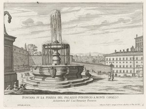Fontein op Piazza del Quirinale te Roma Monte Cavallo