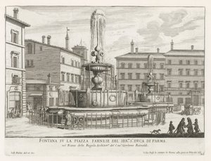 Fonteinen op Piazza Farnese te Roma Ser.mo s.r Duca di Parma