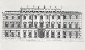 Matteo di Castello, Carlo Maderno (1556-1629) ve Giovanni Bernini (1598-1680) tarafından tasarlanan Palazzo Chigi, Roma cephesinin görünümü