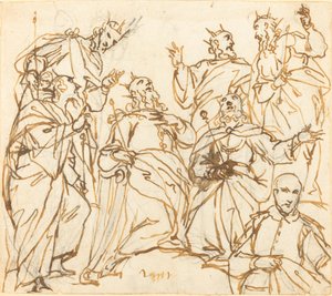 David ve Donörlü Patrikler by Giovanni Battista Maganza II