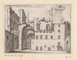 Resten van het Serapeum te Roma Cartille of Cardinal di Fiorenza Leone XI (nesnedeki başlık) Gezichten op Roma (dizi adı) Roma