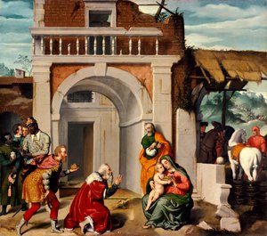 Magi'nin Hayranlığı, Giovanni Battista Moroni (yaklaşık 1525-1578) by Giovanni Battista Moroni