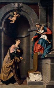Aziz Catherine'in Evliliği, Giovanni Battista Moroni (1525 dolayları 1578), tuval üzerine yağlıboya, St Bartholomew Kilisesi, Almenno by Giovanni Battista Moroni