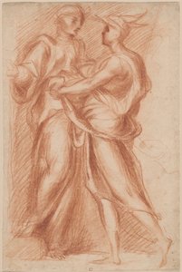 Merkür ve Aglauros by Giovanni Battista Naldini