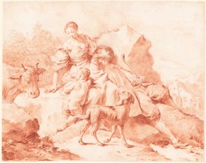 Dinlenme Çoban Ailesi by Giovanni Battista Piazzetta