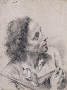 Bir Kitap ve Teleskop Tutarak Sağa Bakan Bir Astronom, by Giovanni Battista Piazzetta