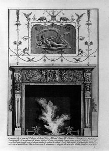 Burgley'deki D'Exeter Evi için bir baca projesi. Giovanni Piranesi (Piranese olarak bilinir) (1720-1778) tarafından çizim. by Giovanni Battista Piranesi