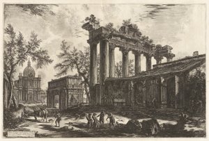 Altra Veduta degli avanzi del Pronao del Tempio del Concordia (Concord Tapınağı