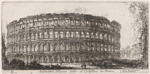 Kolezyum olarak bilinen Flavian Amfitiyatrosu by Giovanni Battista Piranesi