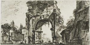 Roma'daki Porta S. Sebastiano'daki Drusus Takı, Zafer Kemerlerinin Bazı Görünümlerinden ve diğer anıtlardan 8. plaka by Giovanni Battista Piranesi