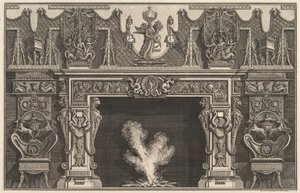Üstte bir ganimet frizi bulunan, lentonun ortasındaki kabuklu kuş..., 1769 . by Giovanni Battista Piranesi
