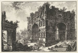 Boog van Janus ve Boog van de geldwisselaars te Roma Volgarm.te di Giano adlı tapınak (nesne üzerindeki başlık) Gezichten op Roma (dizi adı) Giambattista Piranesi mimarı Ve (nez) iano tarafından tasarlanan ve işlenen Roma manzaraları (seri başlığı) by Giovanni Battista Piranesi
