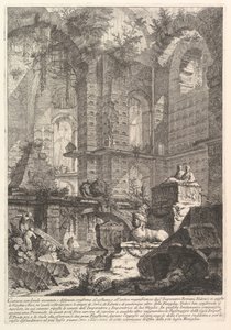 Mezar odası, geleneklere ve antik ihtişama göre icat edildi ve tasarlandı ..., yaklaşık. 1750. by Giovanni Battista Piranesi