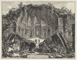 Canopus in de Villa Adriana te Tivoli Tanrı'nın Tapınağının Kalıntıları Tivoli'deki Villa Adriana'daki Canopus (nesne üzerindeki başlık) Gezichten op Rome (dizi başlığı) Giambattista Piranesi mimarı Ve (nez) iano tarafından tasarlanan ve oyulan by Giovanni Battista Piranesi