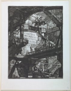 Carceri Serisi, Başlık Sayfası by Giovanni Battista Piranesi