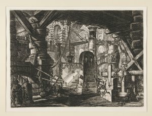 Carceri, XVI: Zincirli İskele by Giovanni Battista Piranesi