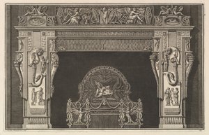 Bacalık: Kupaların frizi ve lentoda kanatlı Zaferler, bereketli ..., ca. 1769. by Giovanni Battista Piranesi
