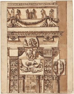 Tuhaf Süslü Bir Cephe Fantazisi by Giovanni Battista Piranesi
