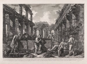 Cephe parçası, farklı görünümlerden by Giovanni Battista Piranesi