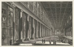 Interieur van de Santa Maria Maggiore te Roma S. Maria Maggiore Bazilikası