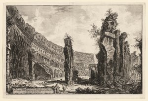 Views of Rome'dan Kolezyum'un iç görünümü by Giovanni Battista Piranesi