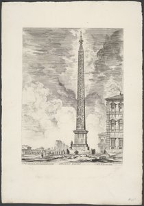 Lateraanse Dikilitaş te Roma Mısır Dikilitaşı (nesne üzerindeki başlık) Gezichten op Roma (dizi adı) Giambattista Piranesi mimarı Ve (nez) iano tarafından tasarlanan ve işlenen Roma manzaraları (seri başlığı) by Giovanni Battista Piranesi