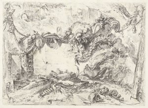 Anıtsal tablet Dekoratif kaprisler (eski seri başlığı) Groteskler (dizi adı) by Giovanni Battista Piranesi
