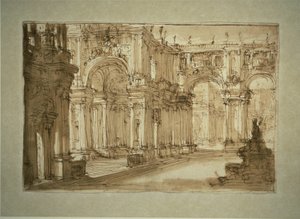 Çeşmeli Saray Avlusu by Giovanni Battista Piranesi