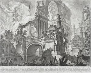 Büyük bir pazar meydanına açılan antik Romalıların kullanımı için geniş ve muhteşem bir Limanın parçası, 1761-80