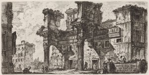 Nerva Forumunun bir parçası by Giovanni Battista Piranesi
