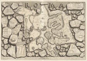 Tüm antik anıtların durumuyla çizilmiş Roma planı by Giovanni Battista Piranesi