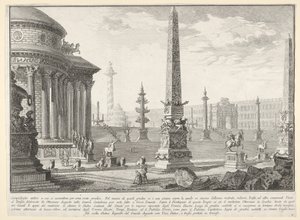 Levha 10: Antik Capitol yaklaşık yüz basamakla yükseldi [...] Campido..., 1743. by Giovanni Battista Piranesi