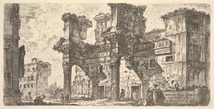 Levha 1: Nerva Forumunun bir parçası Nerva Forumunun bir parçası, yaklaşık. 1748. by Giovanni Battista Piranesi