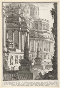 Levha 3: Bir Roma imparatoru Mausoleo antico ere..., 1743